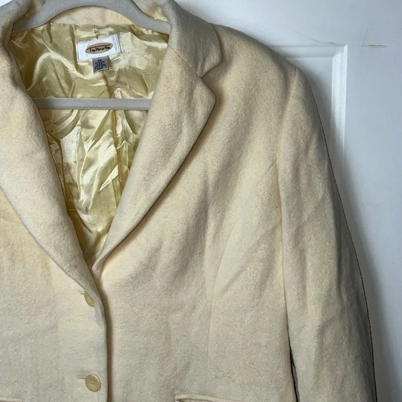 VINTAGE TALBOTS RABBIT FUR/WOOL DOUBLE BREASTED BLAZER - Picture 2 of 7